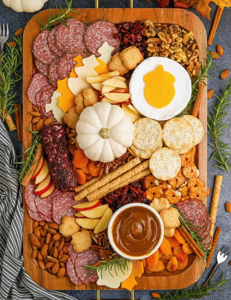 Fall Pumpkin Decorated Charcuterie Board