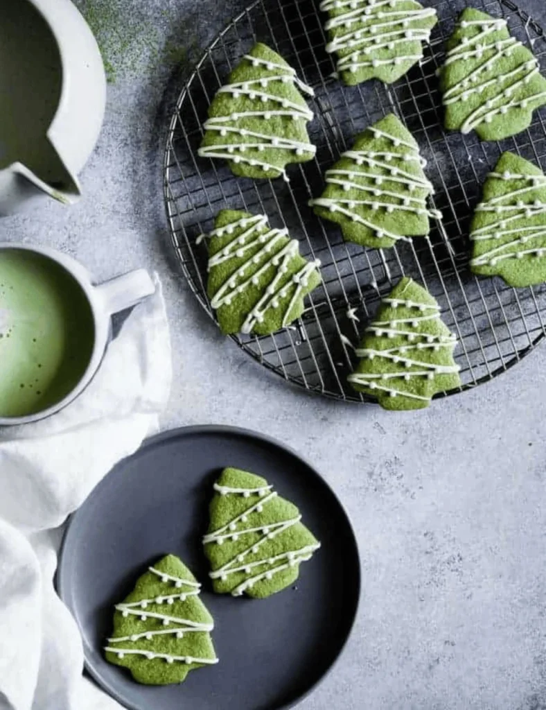 Gluten-Free White Chocolate Matcha Shortbread Cookies