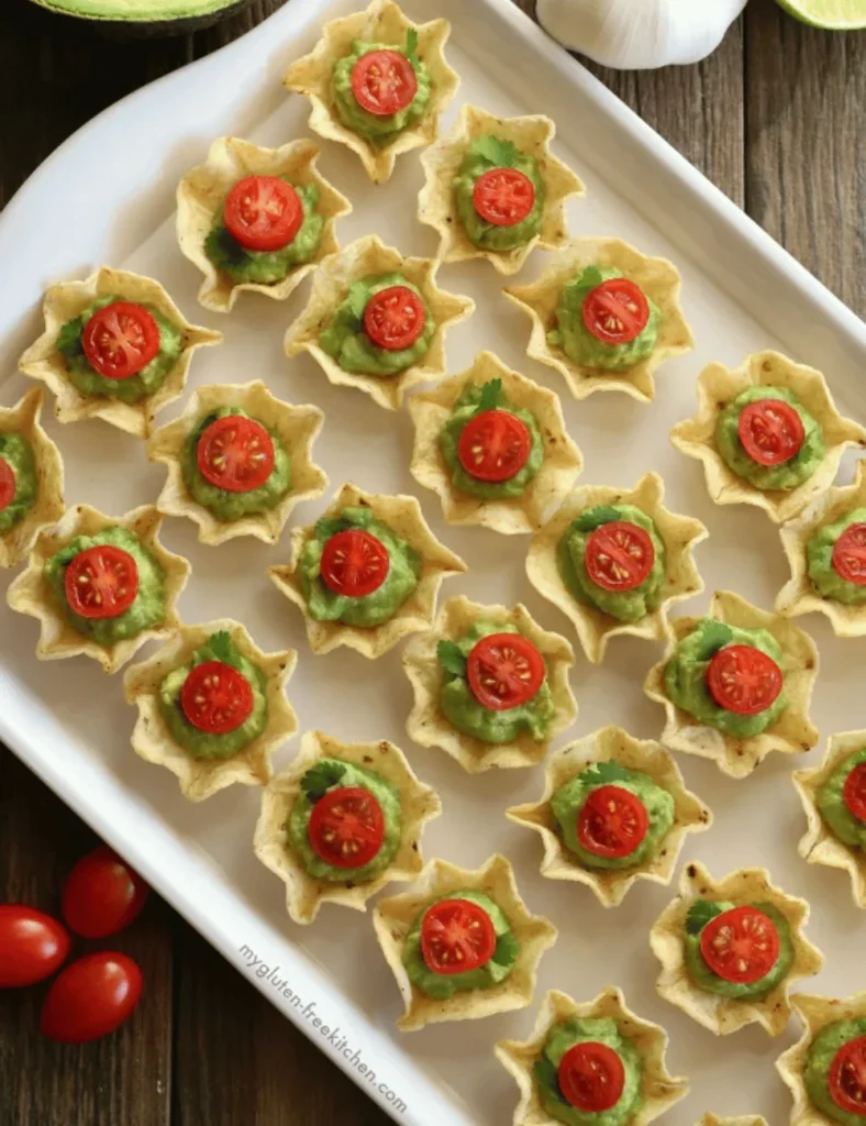Gluten-free Chip and Guacamole Bites