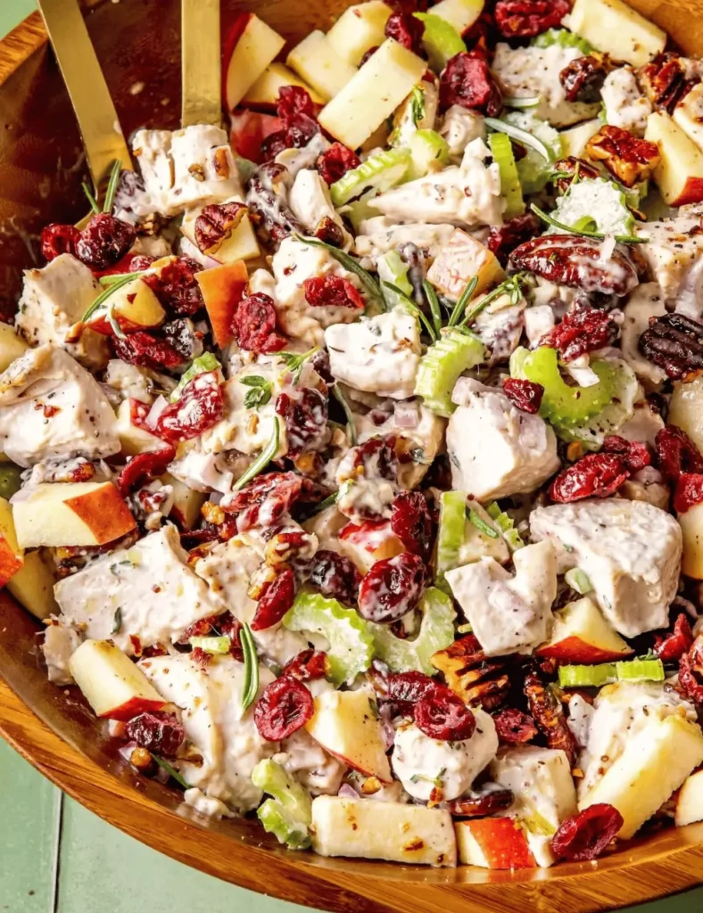 HARVEST CHICKEN SALAD WITH CRANBERRIES AND PECANS