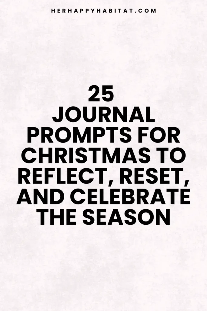 Journal Prompts For Christmas