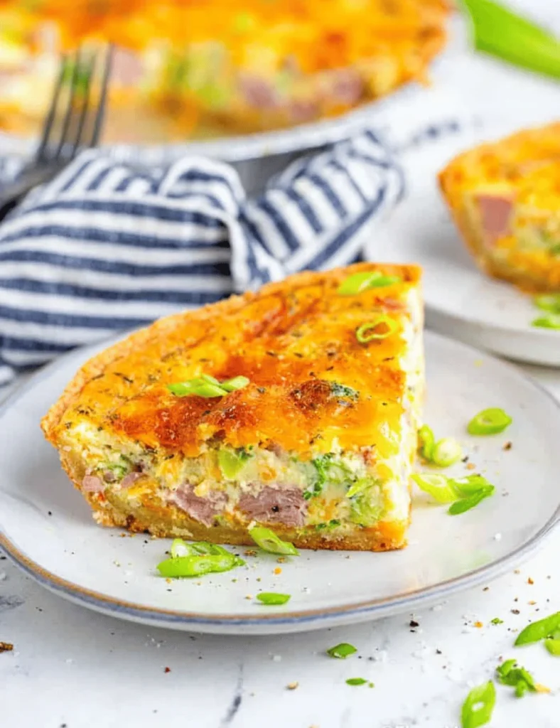 Leftover Ham and Broccoli Quiche