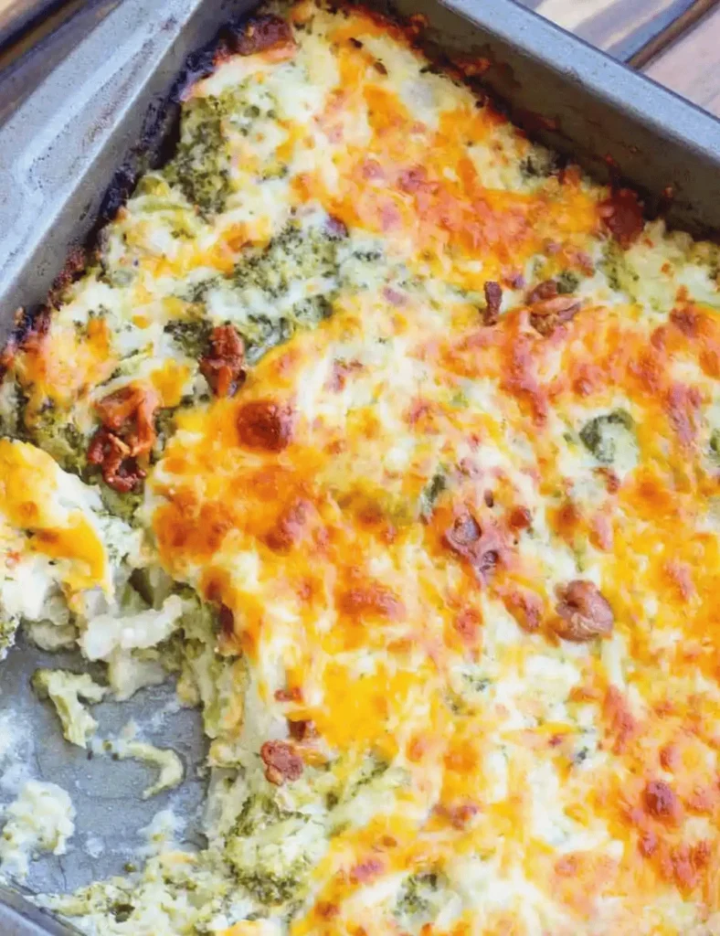 Loaded Cauliflower Broccoli Casserole