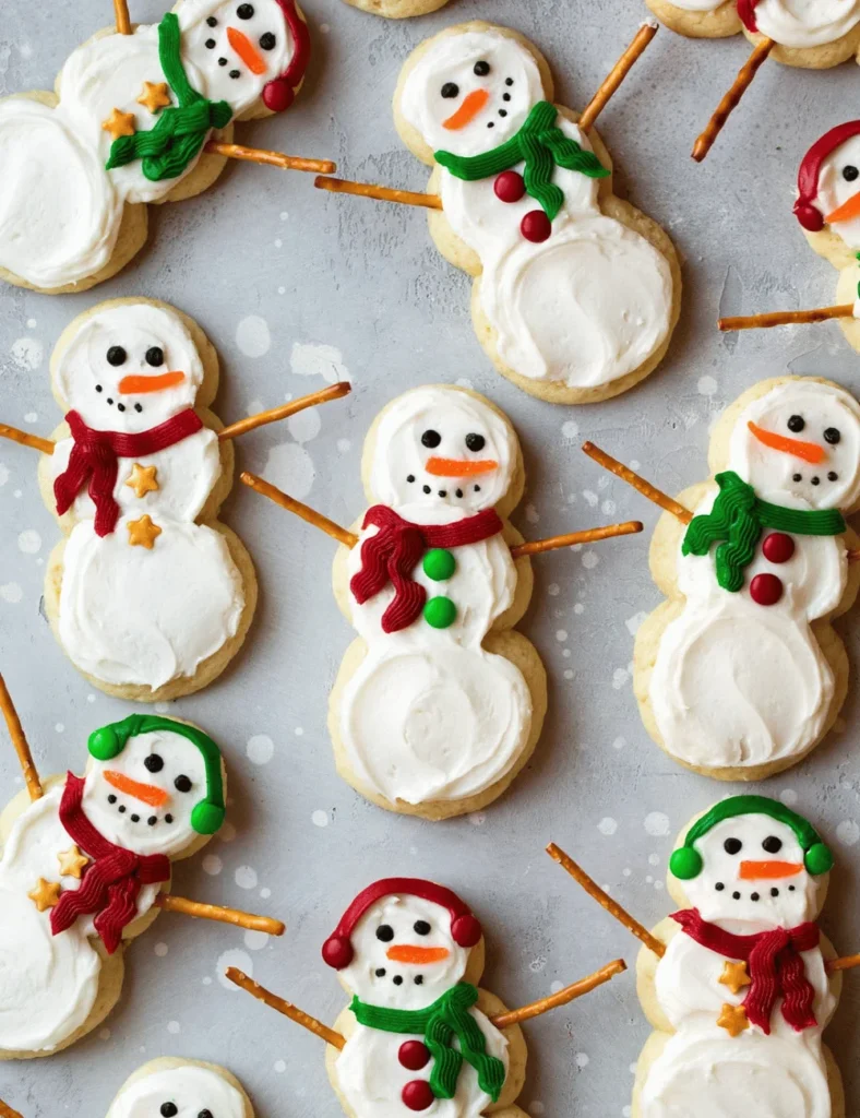 Lofthouse Style Snowman Sugar Cookies
