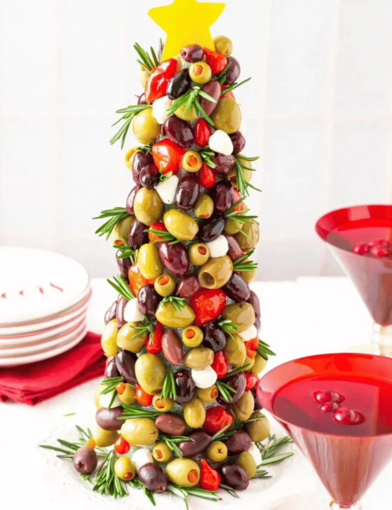 Olive Christmas Tree Appetizer