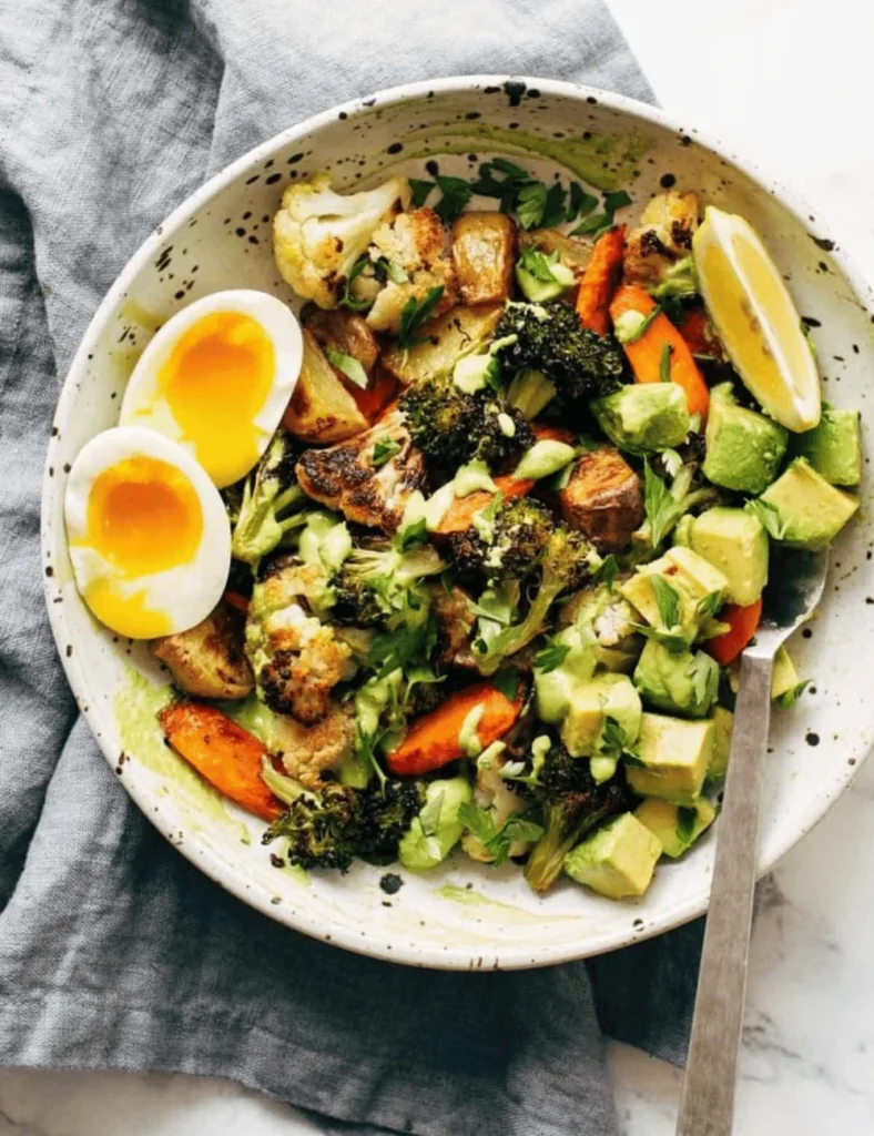 Roasted Vegetable Bowls with Green Tahini