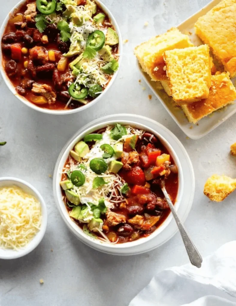 Slow Cooker Turkey Chili.  fall chili recipes
