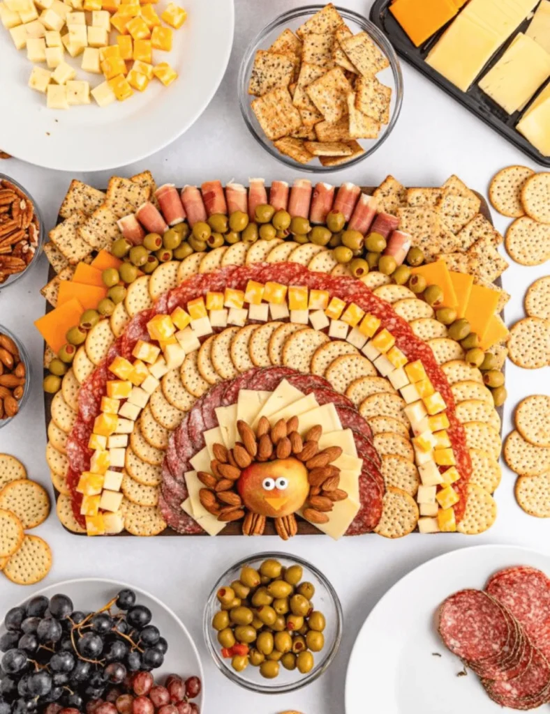 Turkey Cracker Cheese Board