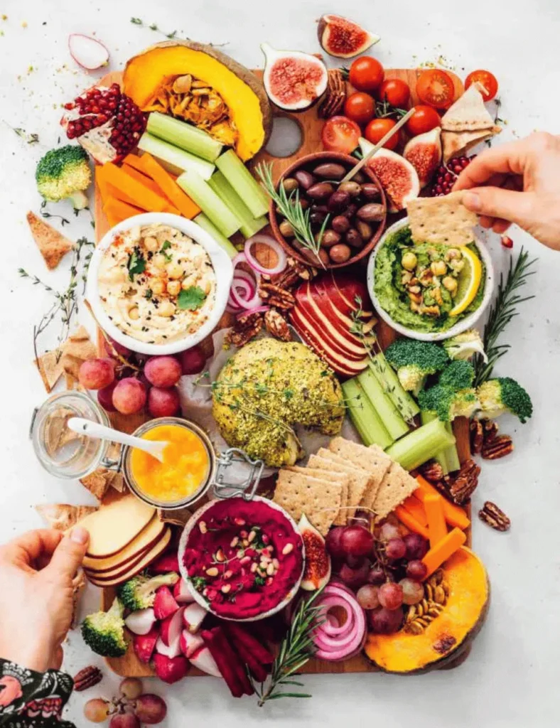 Vegan Appetizer Platter with Hummus