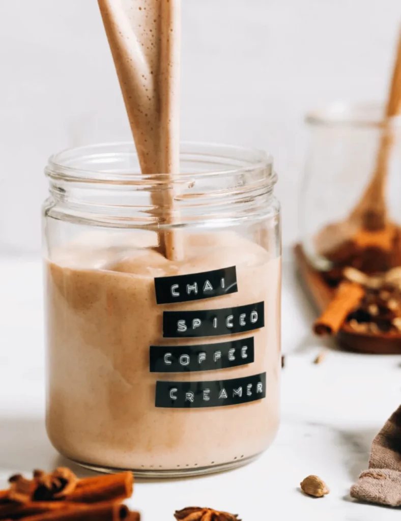 Vegan Chai-Spiced Coffee Creamer. fall coffee recipes