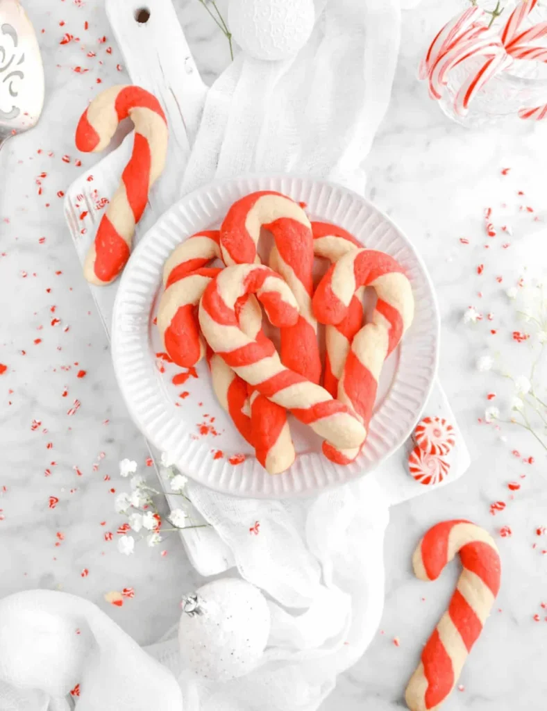 White Chocolate Peppermint Candy Cane Sugar Cookies