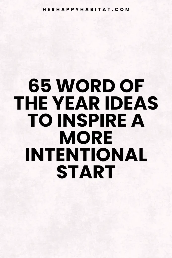 word of the year ideas