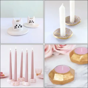 air dry clay candle holders to make