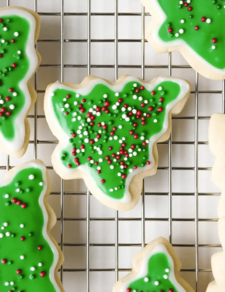 christmas tree shaped cookies