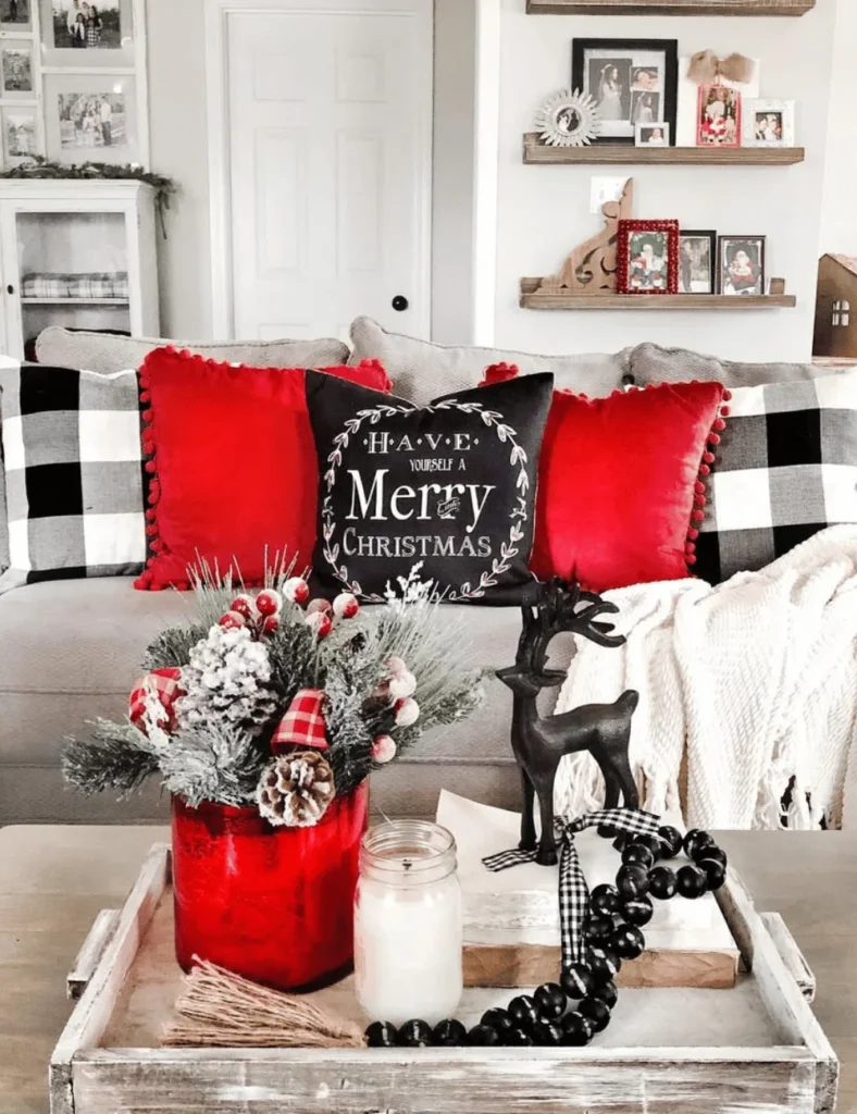red christmas coffee table