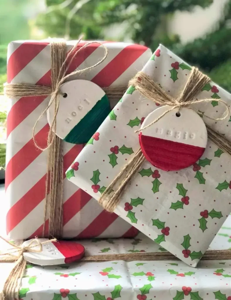 AIR DRY CLAY CHRISTMAS ORNAMENTS (3)