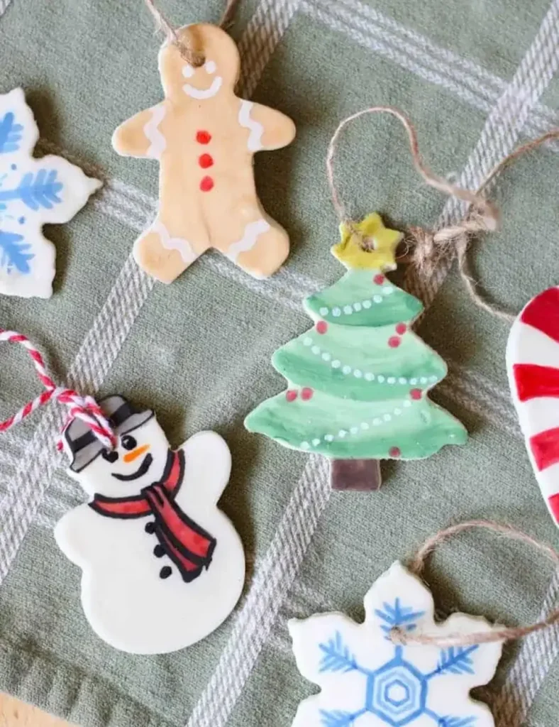 AIR DRY CLAY CHRISTMAS ORNAMENTS