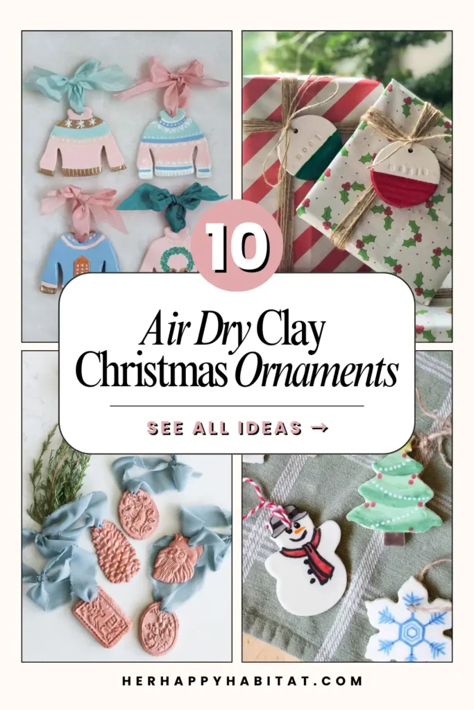Air Dry Clay Christmas Ornaments