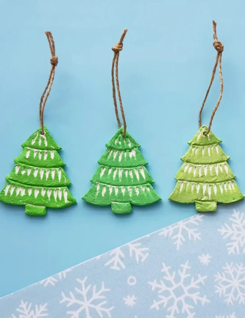 Air-Dry Clay Tree Ornament Craft