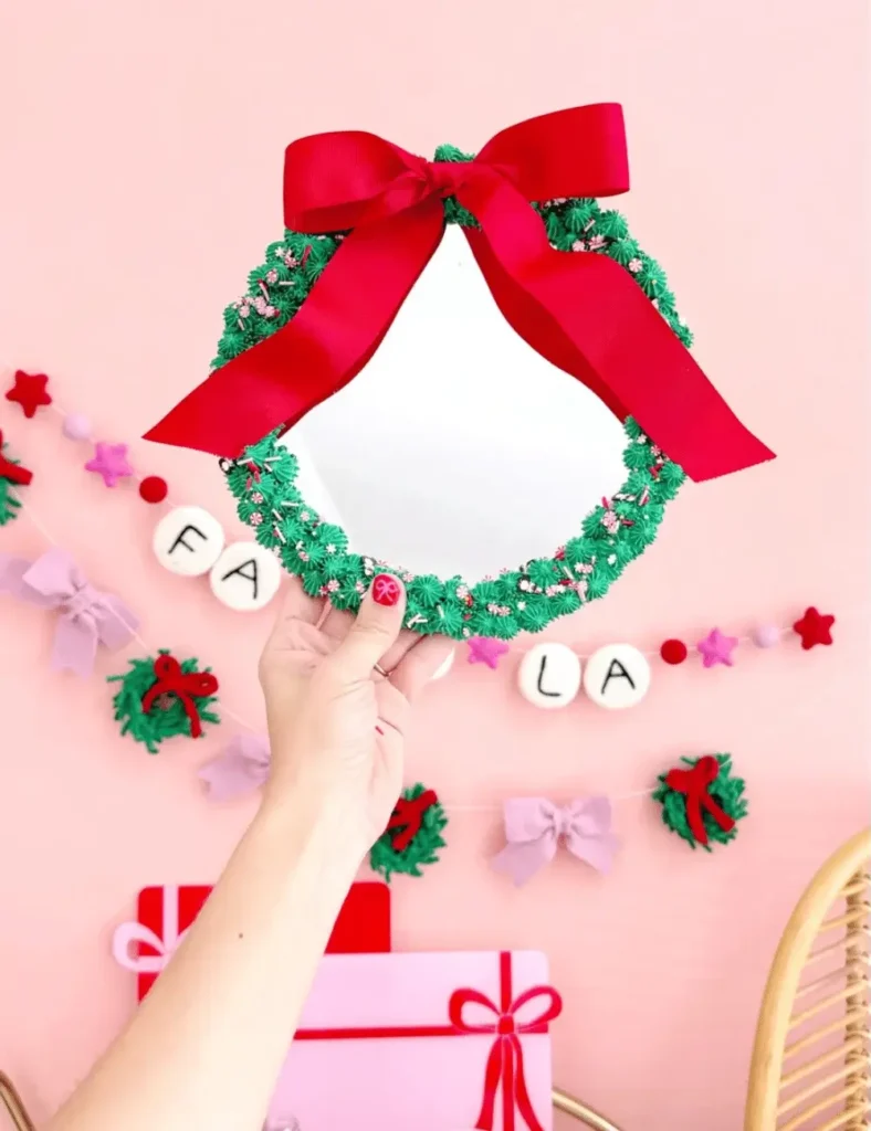 DIY Fake Cake Wreath Mirror