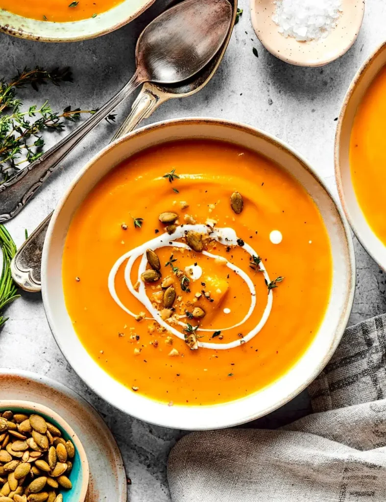 Easy Butternut Squash Soup. Vegan Soup Recipes