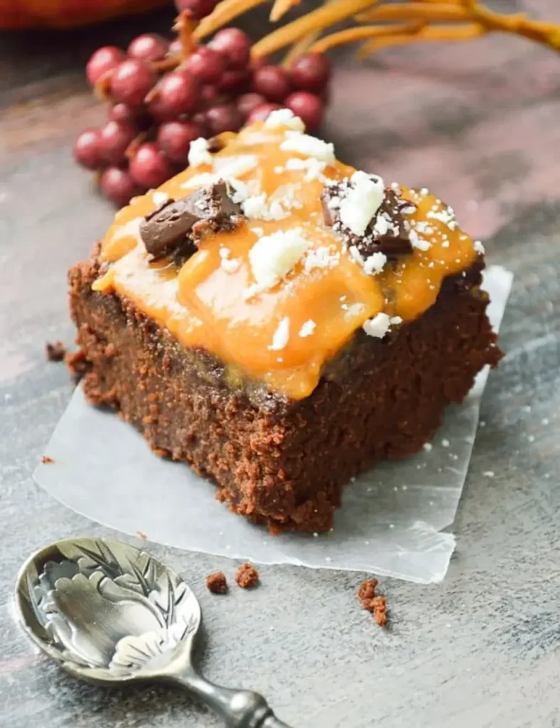Low-carb Vegan Thanksgiving Pumpkin Brownie. thanksgiving brownies