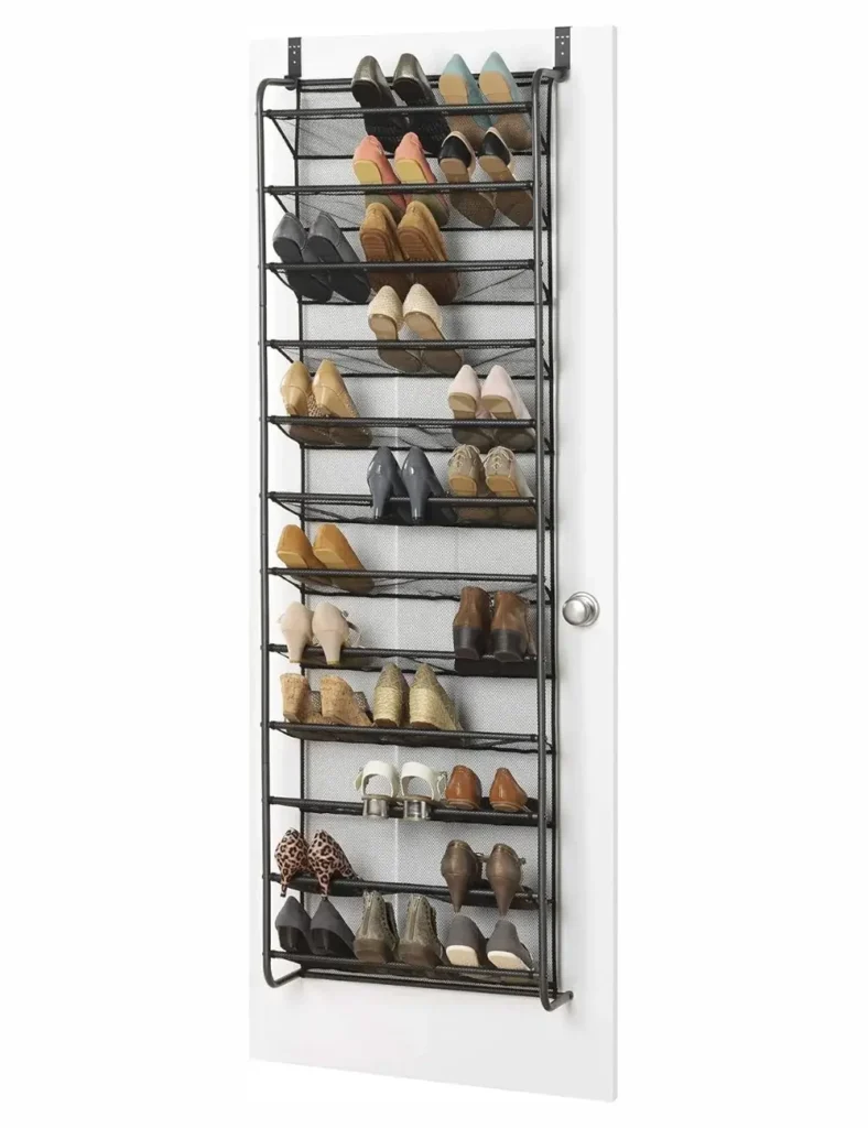 Over-The-Door Rack-Gunmetal Gray Shoe Organizer