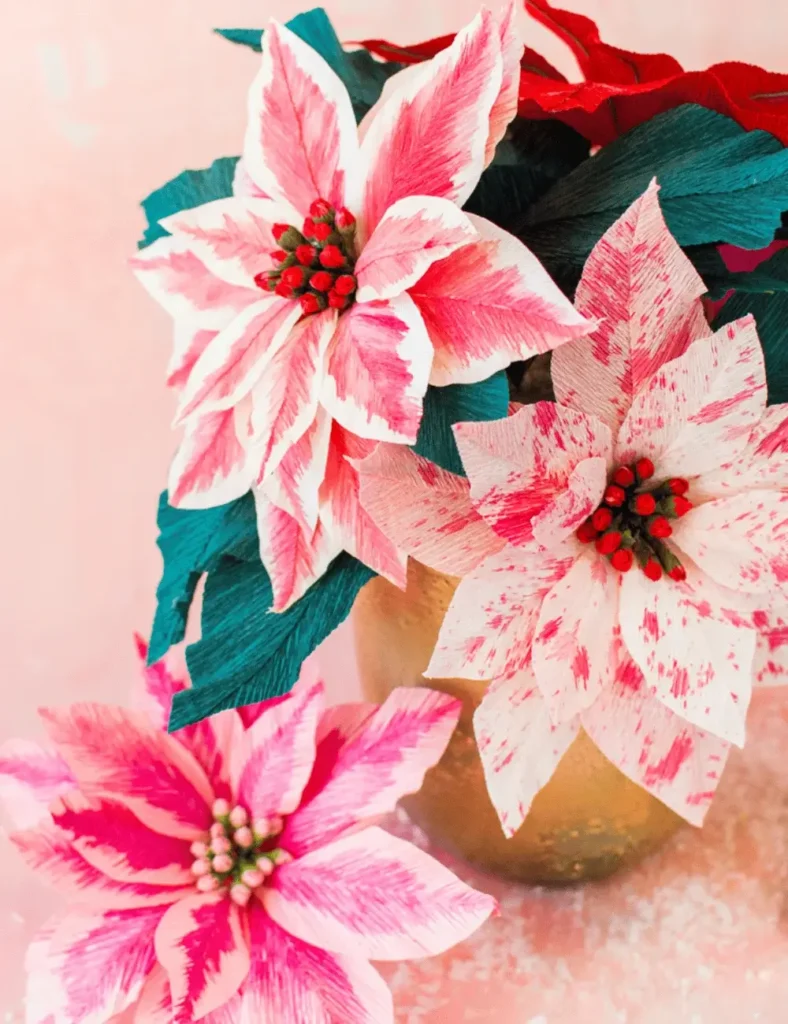 Paper Poinsettia Flowers