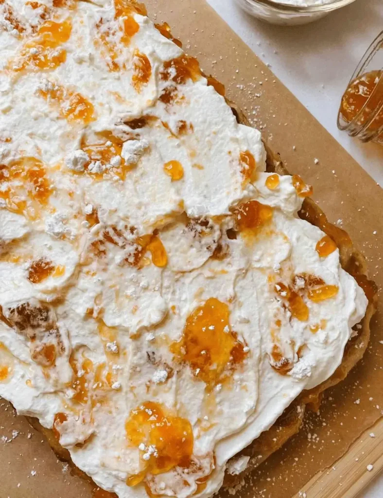 Peaches and Cream Sourdough Focaccia
