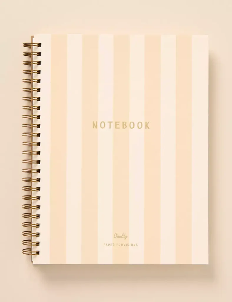 Ruff House Striped Signature Spiral Notebook Journal