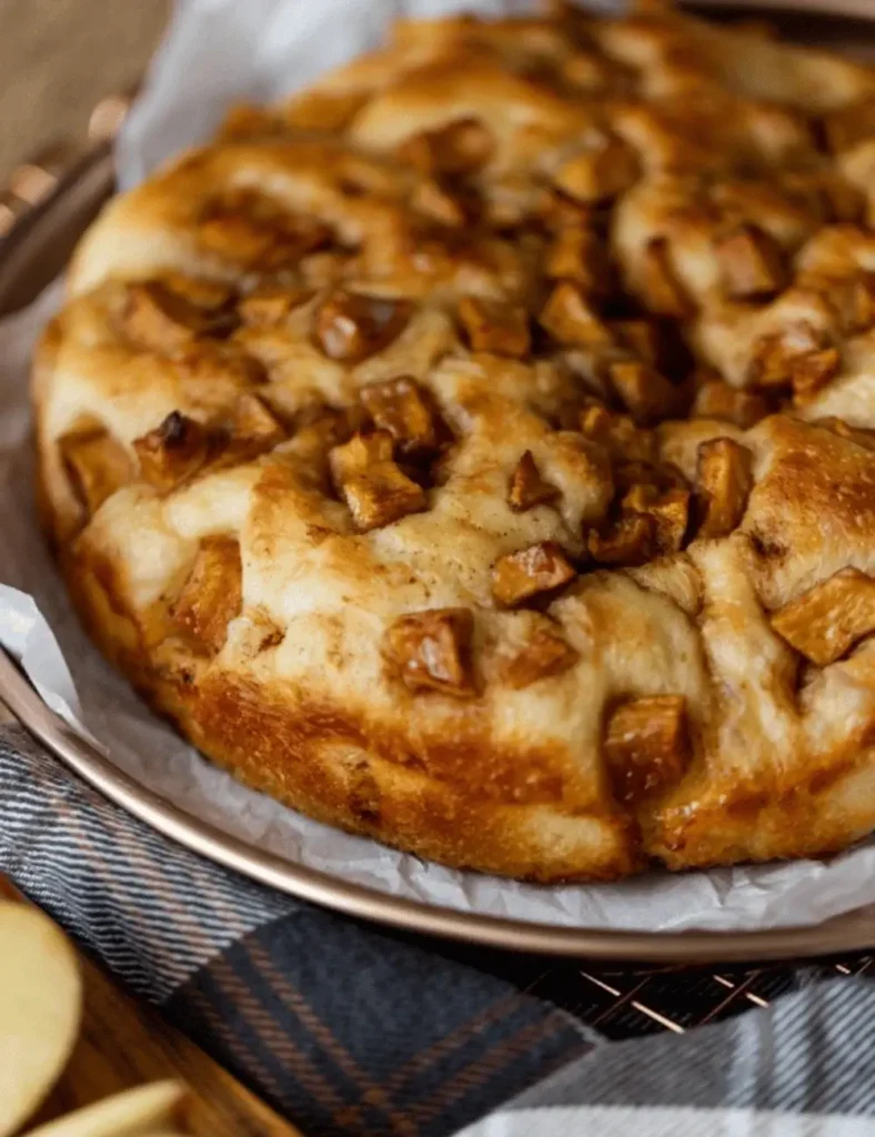 Sweet Cinnamon Apple Focaccia