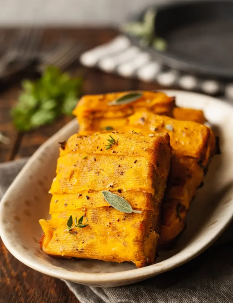 Thanksgiving Baked Tempeh. vegan thanksgiving recipes