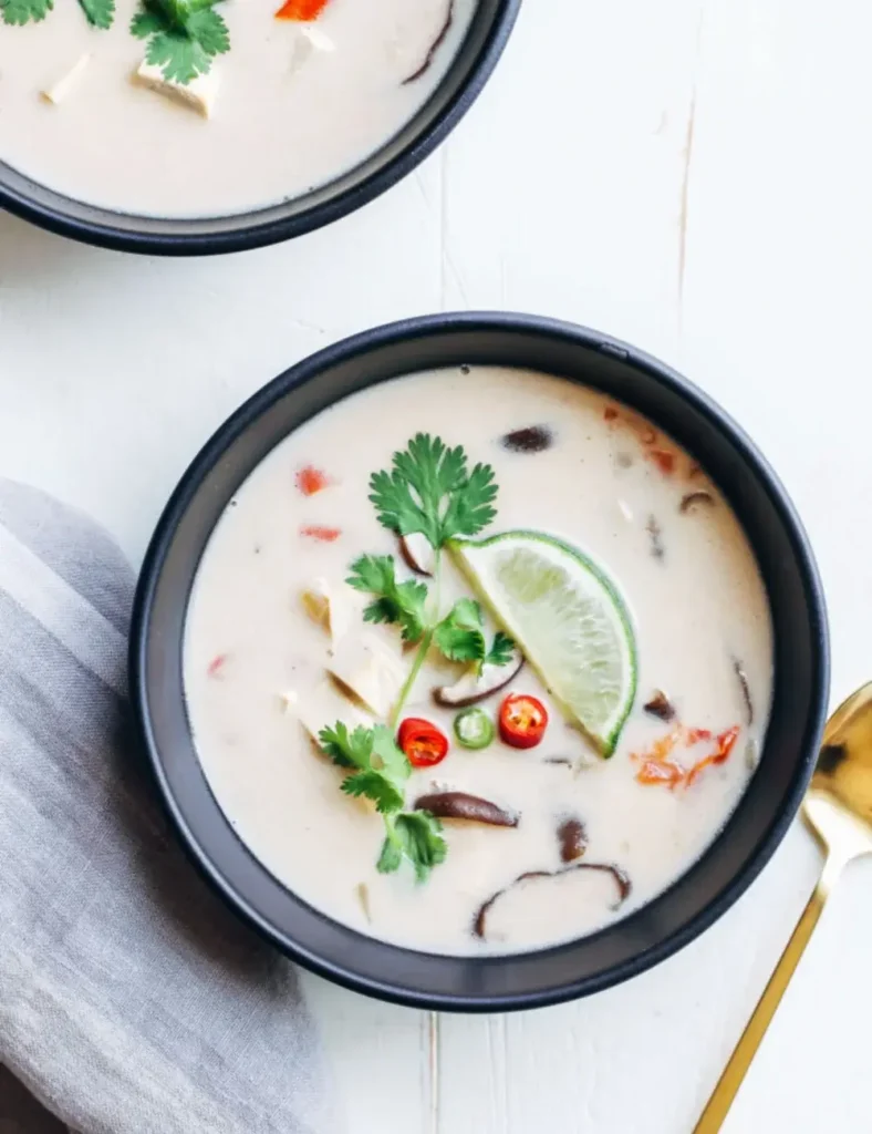 Vegan Tom Kaa Gai (Coconut Milk Soup). Vegan Soup Recipes