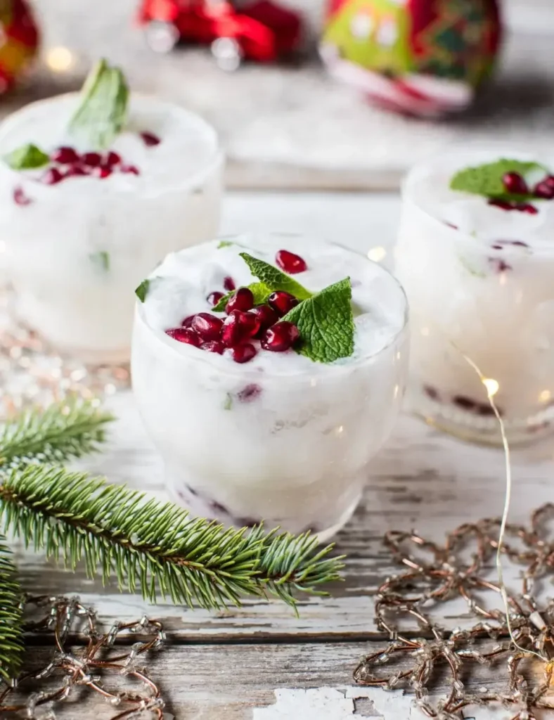 White Christmas Mojito. Christmas cocktail recipes