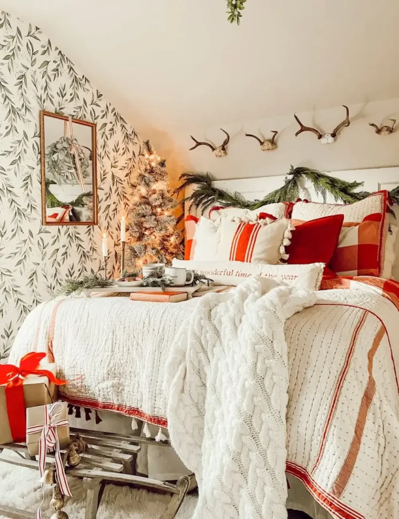 cosy Christmas bedroom ideas