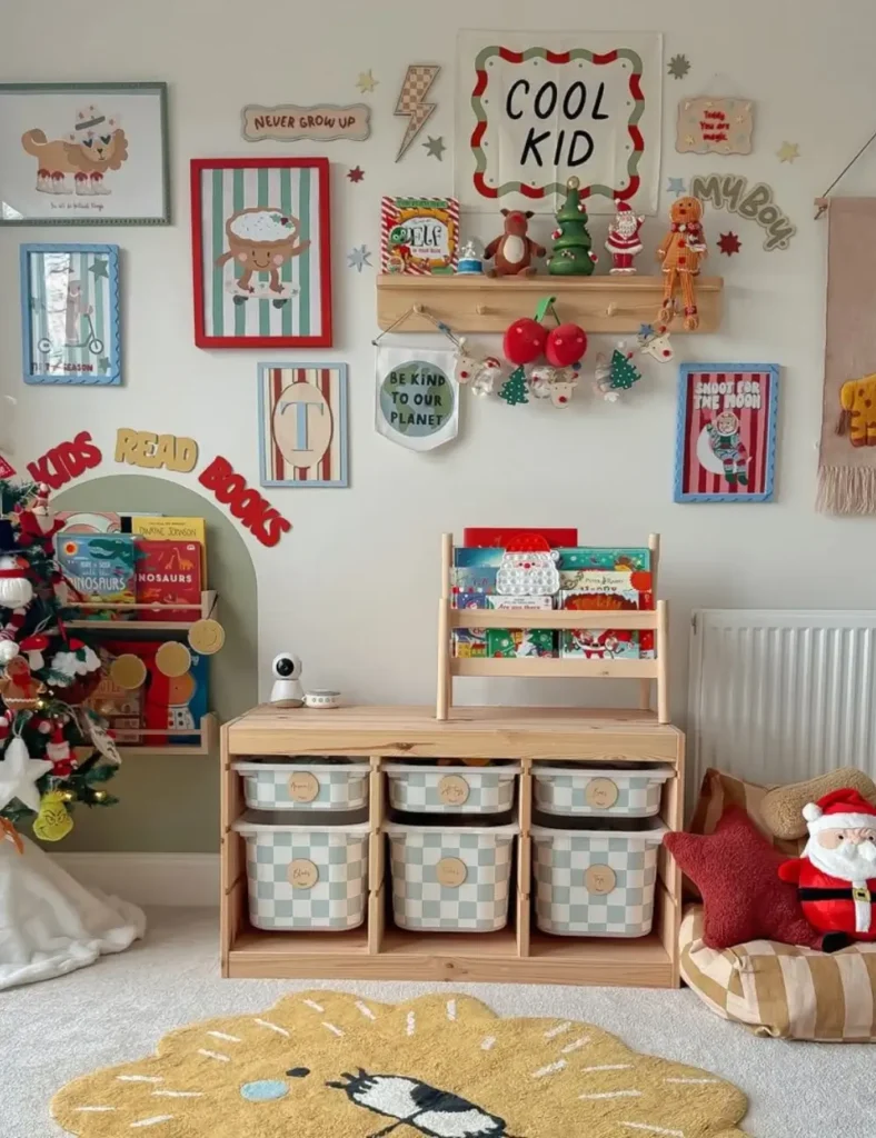 fun-and-colourful-Christmas-Kids-Bedroom-Idea
