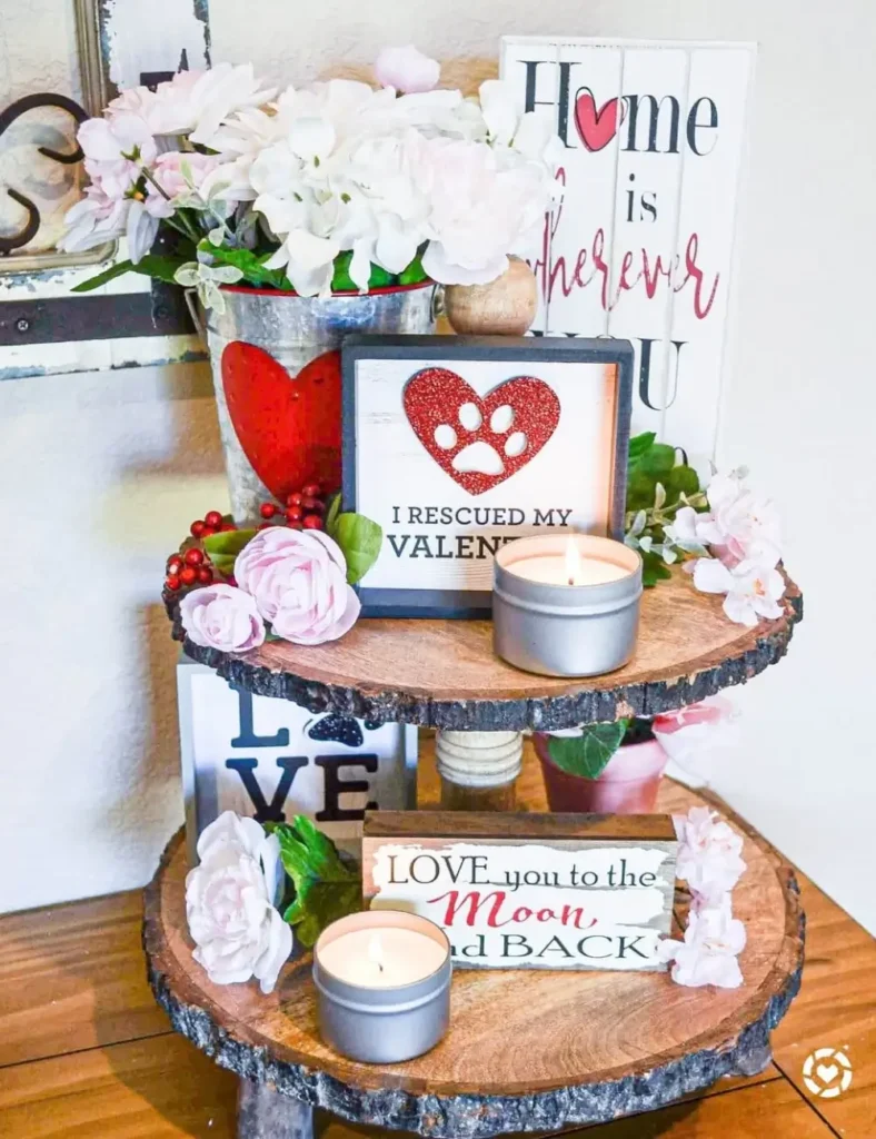 Rustic Florals & Candlelight Tray