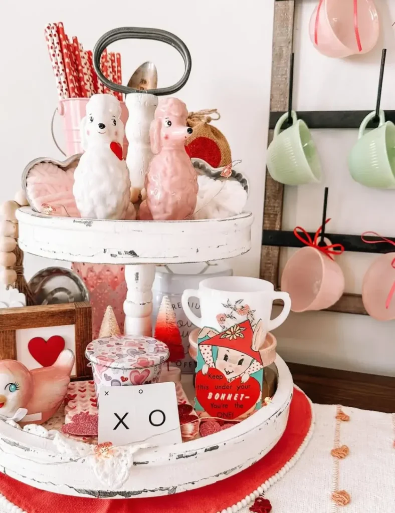 Vintage Valentine Charm Tray