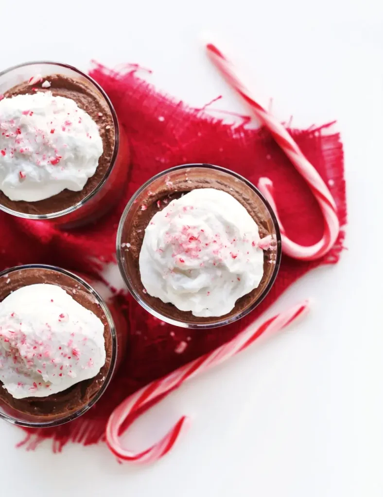3-Ingredient Dark Chocolate Peppermint Mousse