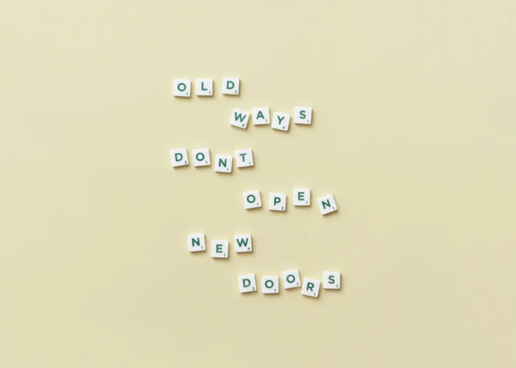 A Phrase Spelled with Scrabble Tiles