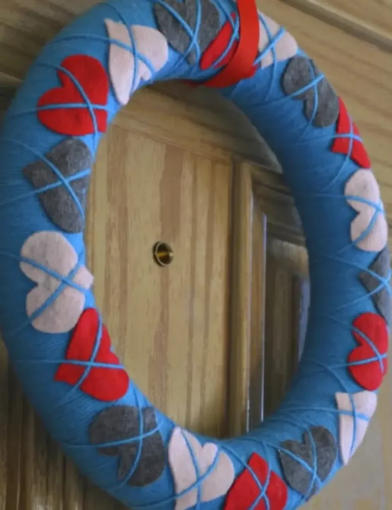 Argyle Heart Wreath. DIY Valentine's Day Wreath Ideas