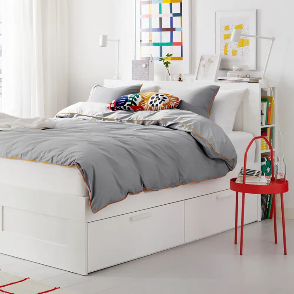 BRIMNES Bed frame with storage & headboard. IKEA Storage Must-Haves