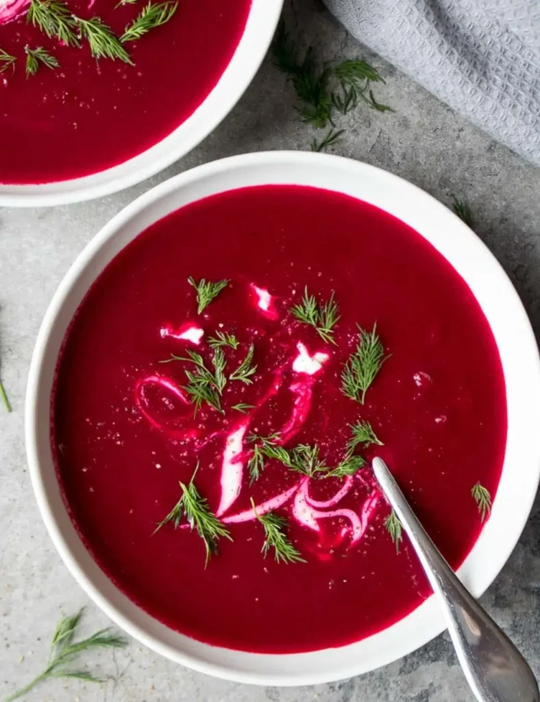 Beet Soup. Christmas Soup Recipes