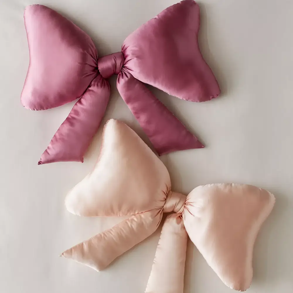 Big Bow Satin Throw Pillow. Gift Ideas For Teen Girls
