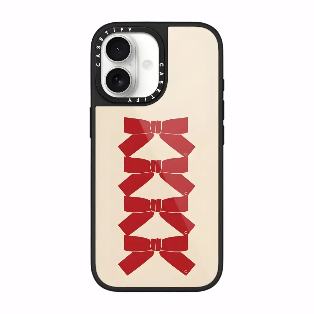 CASETiFY Burgundy Bows Phone Case. Gift Ideas For Teen Girls