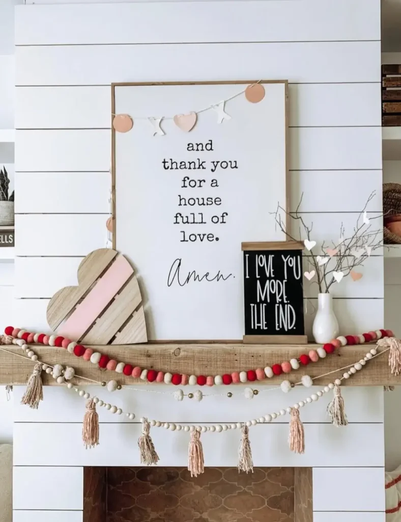 Cozy Neutral Farmhouse Mantel