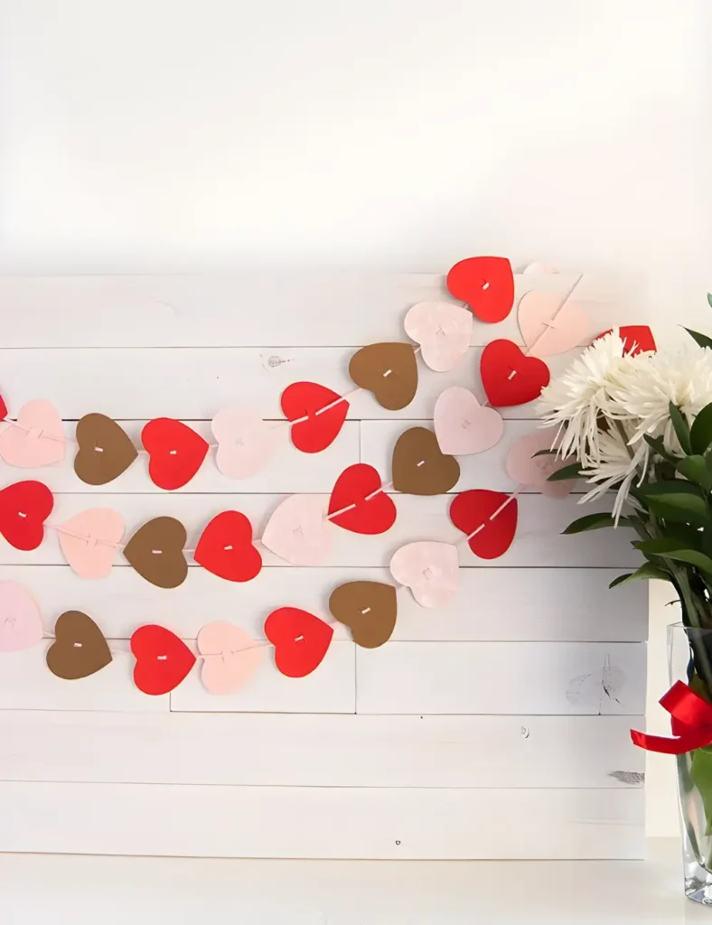 DIY Paper Heart Garland