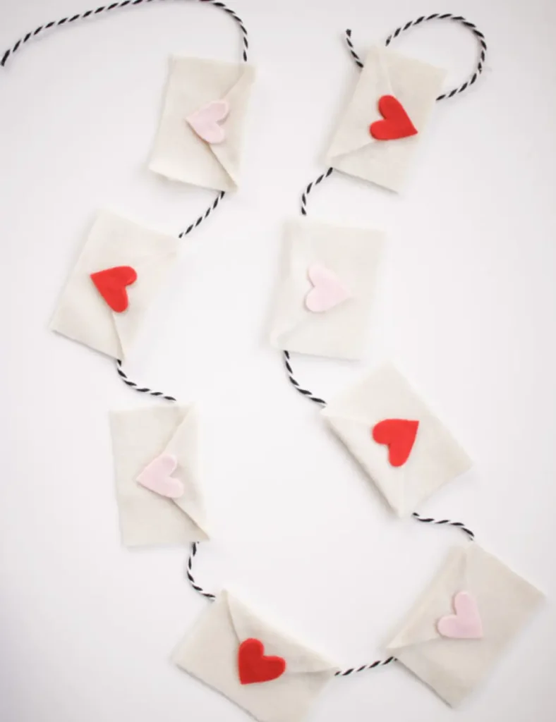 DIY Valentine's Love Letter Garland