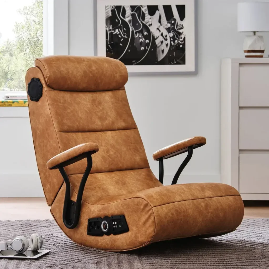 Faux Leather Caramel Gaming Chair. Gifts For Teen Boys