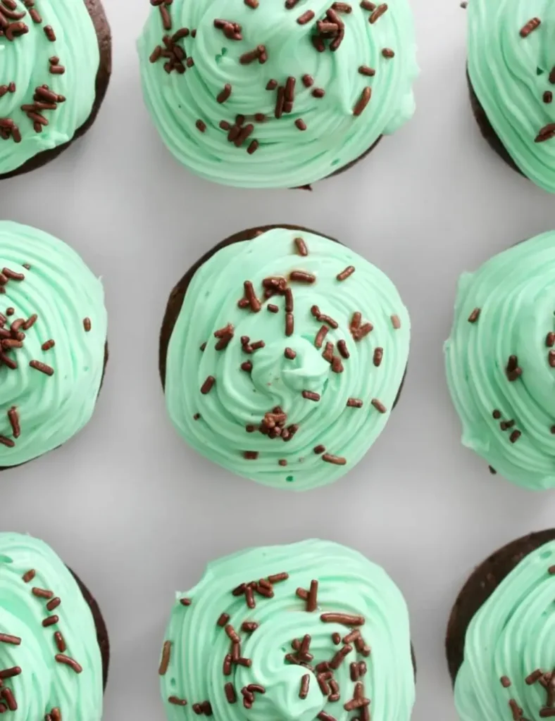 Gluten-Free Mint Chocolate Cupcakes. vegan Christmas cupcake recipes